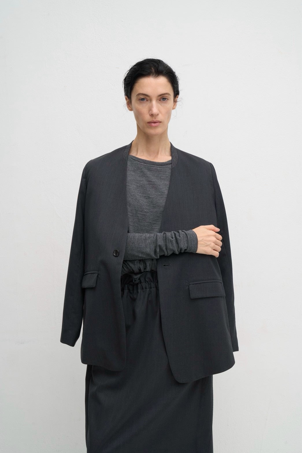 【予約】【12月下旬入荷予定】 WYTE 展示会 13-10120 ノーカラージャケット SPRING/SUMMER 2027 COLLECTION (20261014)
