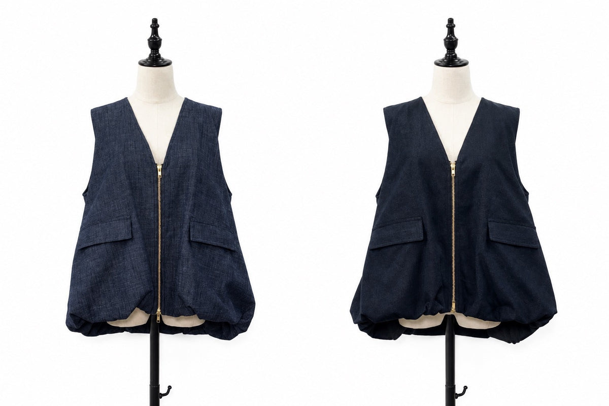 【予約】【2月下旬入荷予定】 siro 展示会 R713309 ソフトデニムVネックベスト SPRING/SUMMER (20261015)