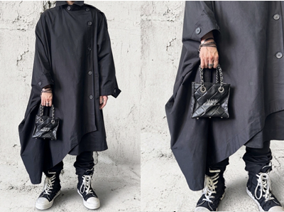 【2026/9月MUL展示会】【予約】MUL165-284  　SHOPPER15 　形状記憶レザー　ブラックキルティング型押し　　(20260912)
