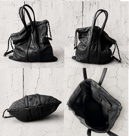 【2026/9月MUL展示会】【予約】MUL073-284  　トラストートバッグM　　形状記憶レザー　ブラックキルティング型押し　　(20260912)