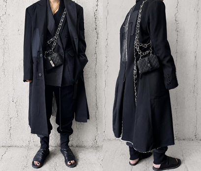 【2026/9月MUL展示会】【予約】MUL175-285D 　ハーフラウンドウォレットビッグチェーンショルダー　　ブラックキルト型押し　　(20260912)