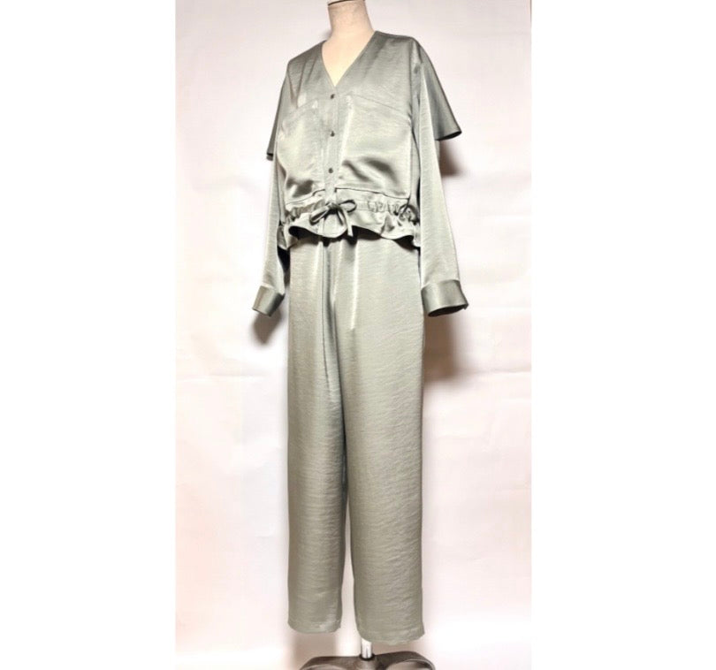 【予約】【3月下旬入荷予定】  1% USU展示会　27S-O-11   ヴィンテージサテンセットアップ　2027 SPRING　(20261007)