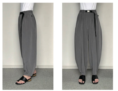 【予約】【2月下旬入荷予定】  1% USU展示会　721-P-43ST  裾しぼりワイドパンツ　2027 SPRING　(20261007)