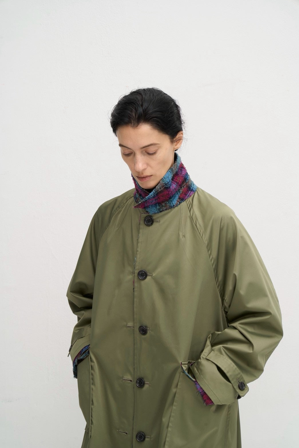 【予約】【２月下旬入荷予定】   WYTE 展示会　13-11220    リバーシブルフォークチェックコート   SPRING/SUMMER 2027 COLLECTION (20261014)