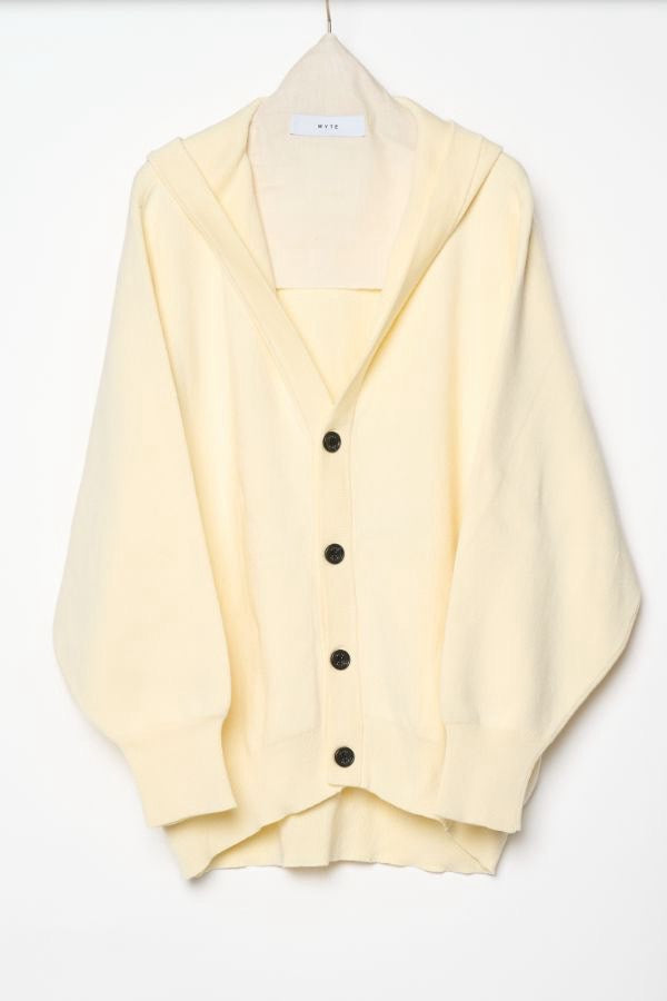 【予約】【1月下旬入荷予定】   WYTE 展示会　13-30120    コットンジャガードVネックカーディガン  SPRING/SUMMER 2027 COLLECTION (20261014)