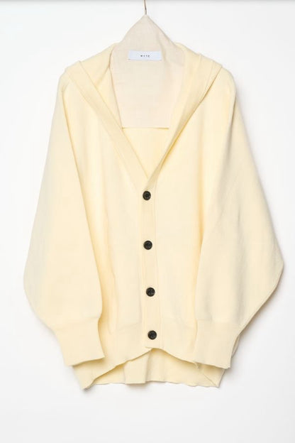 【予約】【1月下旬入荷予定】   WYTE 展示会　13-30120    コットンジャガードVネックカーディガン  SPRING/SUMMER 2027 COLLECTION (20261014)