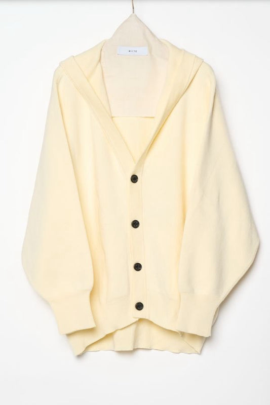 【予約】【1月下旬入荷予定】   WYTE 展示会　13-30120    コットンジャガードVネックカーディガン  SPRING/SUMMER 2027 COLLECTION (20261014)