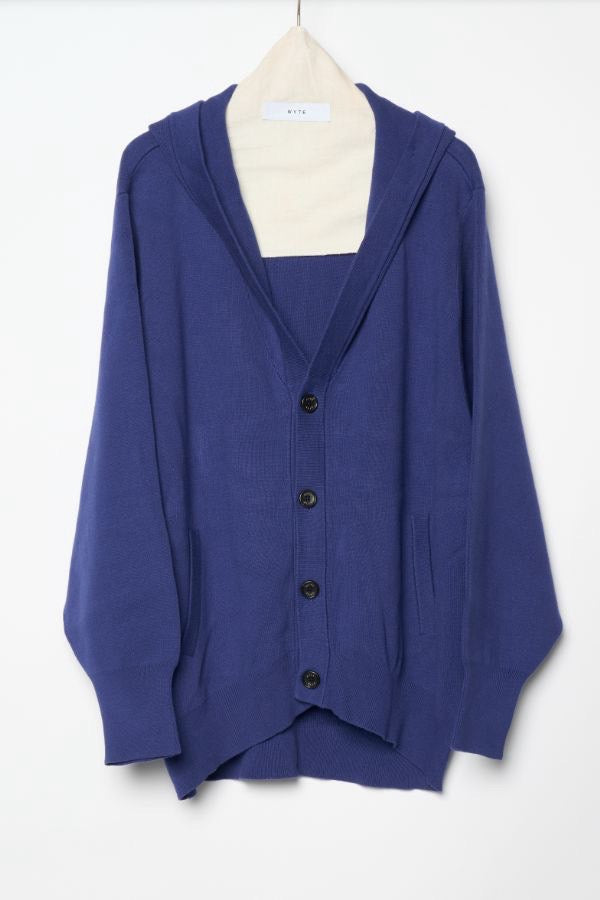 【予約】【1月下旬入荷予定】   WYTE 展示会　13-30120    コットンジャガードVネックカーディガン  SPRING/SUMMER 2027 COLLECTION (20261014)