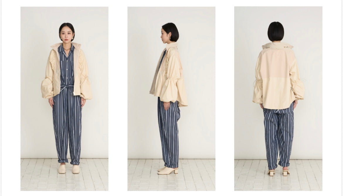 【予約】【2月下旬入荷予定】  1% USU展示会　27S-J-24  スポーティータフタブルゾン　2027 SPRING　(20261007)