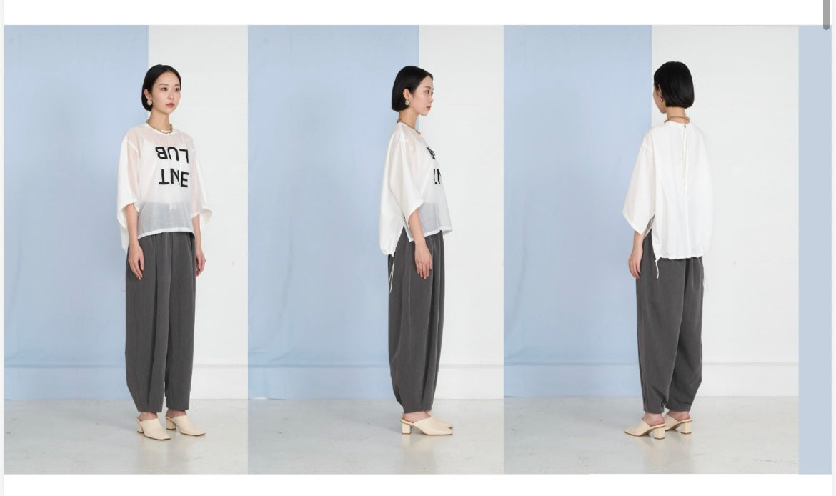 【予約】【2月下旬入荷予定】  1% USU展示会　27S-B-10  オーガン刺繍ブラウス　2027 SPRING　(20261007)