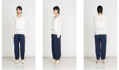【予約】【2月下旬入荷予定】  1% USU展示会　27S-T-29  シースルーレイヤードテレコプルオーバー  2027 SPRING　(20261007)