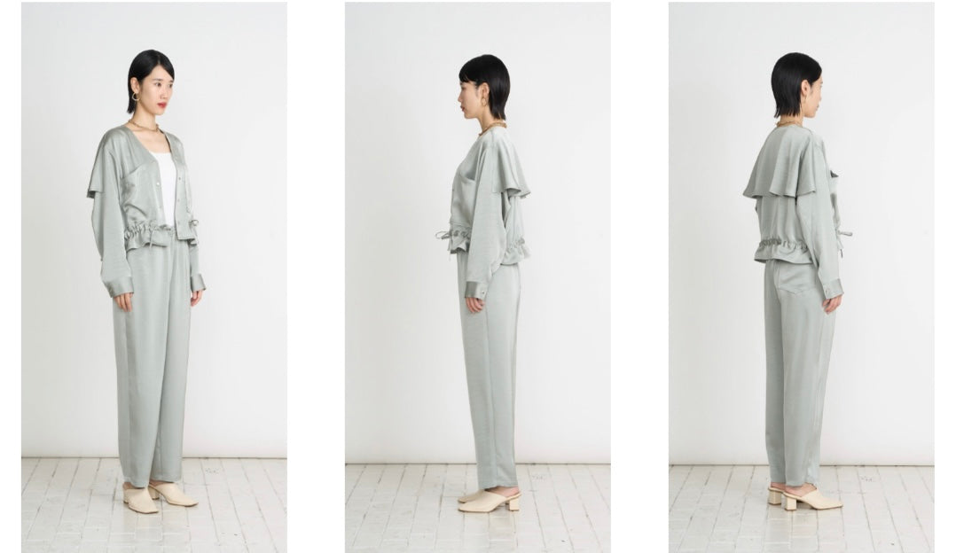【予約】【3月下旬入荷予定】  1% USU展示会　27S-O-11   ヴィンテージサテンセットアップ　2027 SPRING　(20261007)