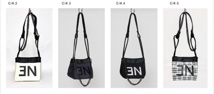【予約】【3月下旬入荷予定】  1% USU展示会　721-AB-04　ロゴ刺繍ショルダーバック  2027 SPRING　(20261007)