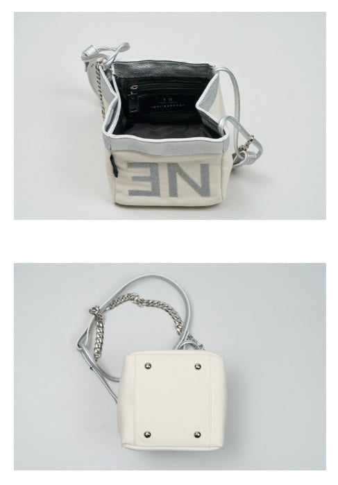 【予約】【3月下旬入荷予定】  1% USU展示会　721-AB-04　ロゴ刺繍ショルダーバック  2027 SPRING　(20261007)