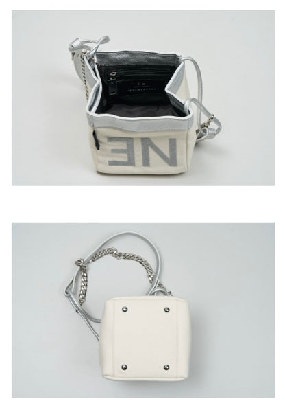 【予約】【3月下旬入荷予定】  1% USU展示会　721-AB-04　ロゴ刺繍ショルダーバック  2027 SPRING　(20261007)