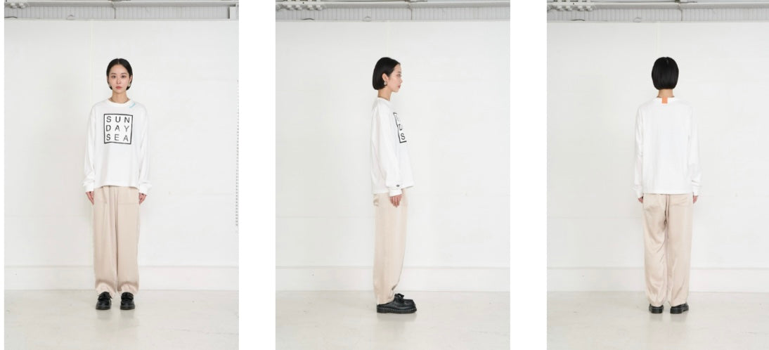 【予約】【2月下旬入荷予定】  1% USU展示会　27S-MT-7       SUNDAYプリントロングスリーブTシャツ　  2027 SPRING　(20261007)