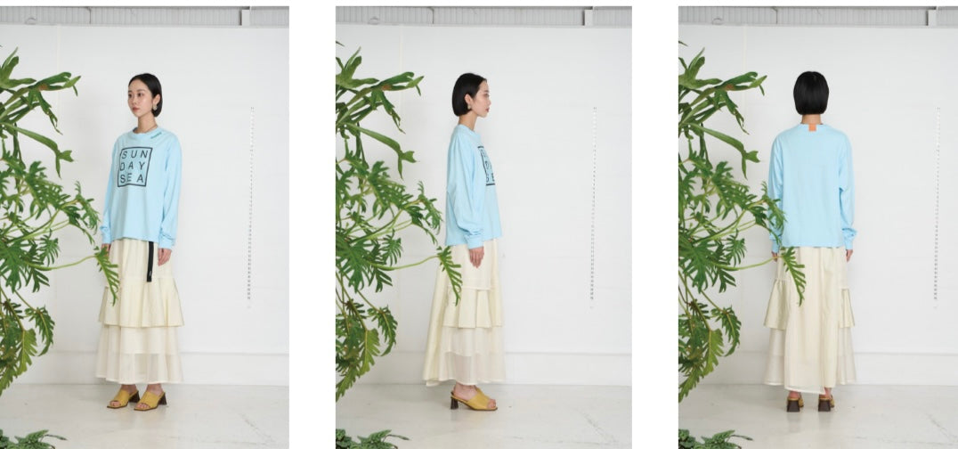 【予約】【2月下旬入荷予定】  1% USU展示会　27S-MT-7       SUNDAYプリントロングスリーブTシャツ　  2027 SPRING　(20261007)