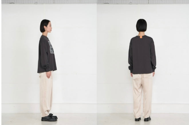 【予約】【2月下旬入荷予定】  1% USU展示会　27S-MT-7       SUNDAYプリントロングスリーブTシャツ　  2027 SPRING　(20261007)