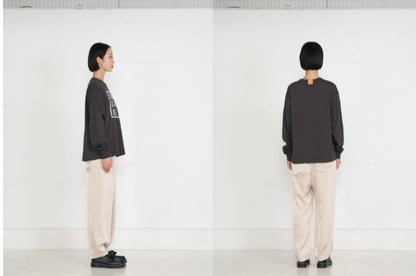 【予約】【2月下旬入荷予定】  1% USU展示会　27S-MT-7       SUNDAYプリントロングスリーブTシャツ　  2027 SPRING　(20261007)