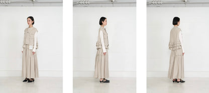 【予約】【2月下旬入荷予定】  1% USU展示会　27S-MB-39       R/Nタフタベスト　  2027 SPRING　(20261007)