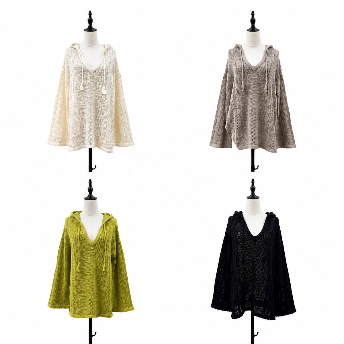 【予約】【2月中旬入荷予定】   siro 展示会　  R713102     レースメッシュニットフーディー     SPRING/SUMMER   (0261015)