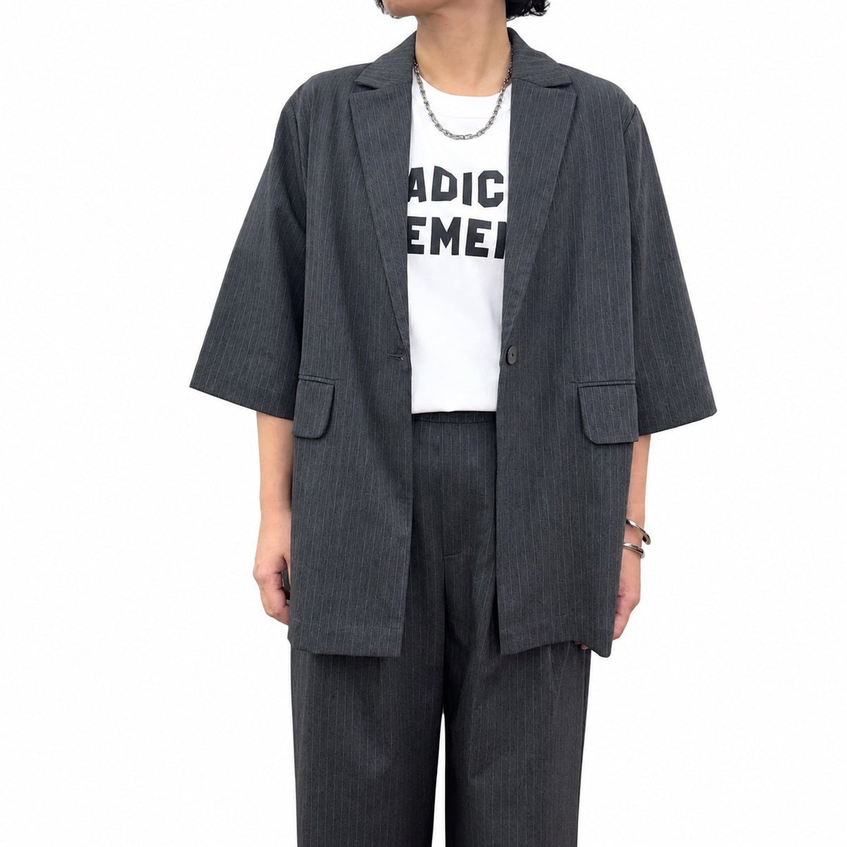 【予約】【2月下旬入荷予定】   siro 展示会　  R713307  ストライプジャケット      SPRING/SUMMER   (20261015)