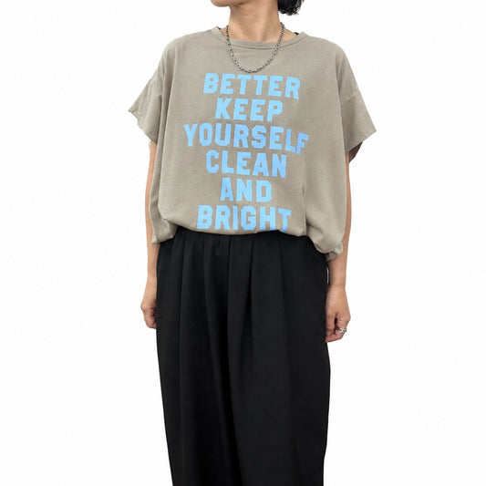 【予約】【4月上旬入荷予定】   siro 展示会　  R713222     メッセージタックTシャツ     SPRING/SUMMER   (0261015)