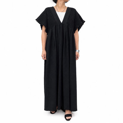【予約】【3月中旬入荷予定】   siro 展示会　  R713318   楊柳シャーリングワンピース      SPRING/SUMMER   (20261015)