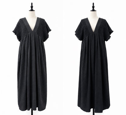 【予約】【3月中旬入荷予定】   siro 展示会　  R713318   楊柳シャーリングワンピース      SPRING/SUMMER   (20261015)
