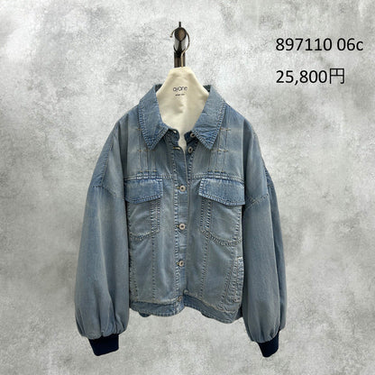 【予約】【11月下旬入荷予定】ayane展示会    897110    裏キルトダンガリーGジャン　2027/Early Spring （20260922）