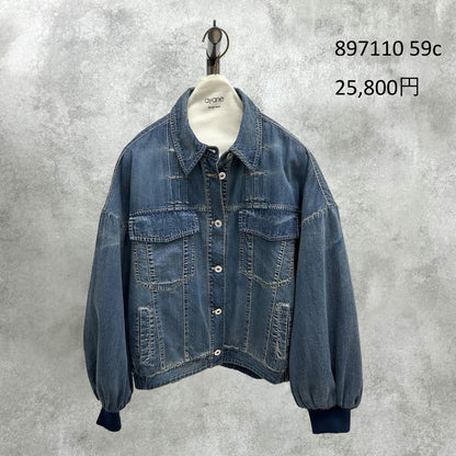 【予約】【11月下旬入荷予定】ayane展示会    897110    裏キルトダンガリーGジャン　2027/Early Spring （20260922）