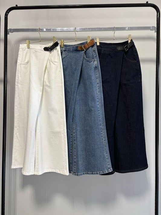 【予約】【1月中旬入荷予定】マルゴーヴィンテージ展示会　MGPT-27015-S   バックルデニムパンツ　2027/Spring collection　(20261006MG)