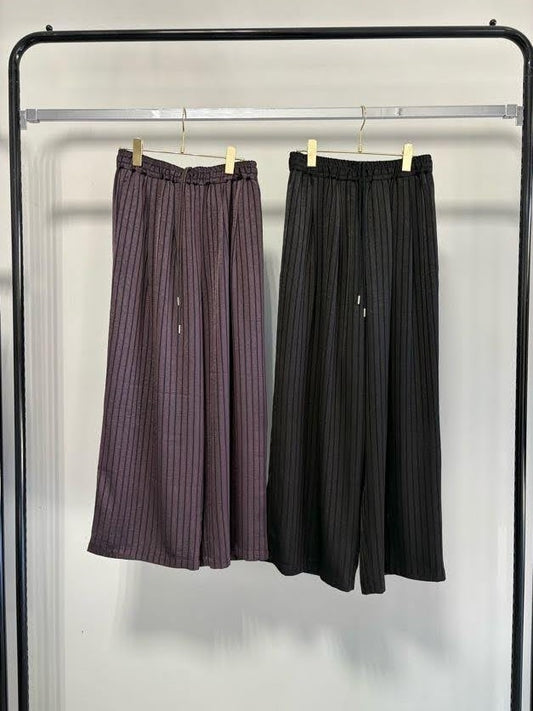 【予約】【2月下旬入荷予定】GOOD VIEW DESIGN展示会　GVDPT-27002  サテンストライプパンツ　2027/Spring collection　(20261006GVD)