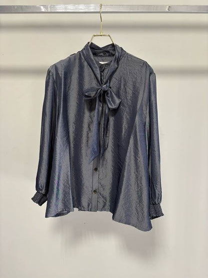 【予約】【2月下旬入荷予定】GOOD VIEW DESIGN展示会　GVDBL-27009  ボウタイ取り外可ブラウス　2027/Spring collection　(20261006GVD)