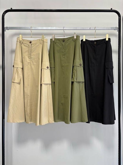 【予約】【2月下旬入荷予定】GOOD VIEW DESIGN展示会　GVDSK-27012  カーゴサーキュラースカート　2027/Spring collection　(20261006GVD)
