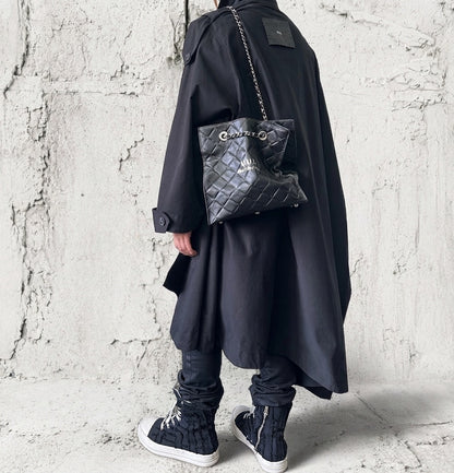 【2026/9月MUL展示会】【予約】MUL167-284  　SHOPPER25 　形状記憶レザー　ブラックキルティング型押し　　(20260912)