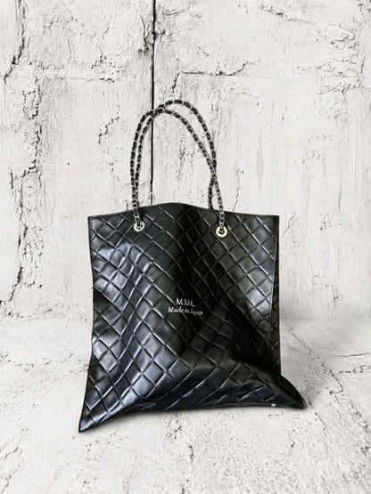 【2026/9月MUL展示会】【予約】MUL169-284  　SHOPPER40 　形状記憶レザー　ブラックキルティング型押し　　(20260912)